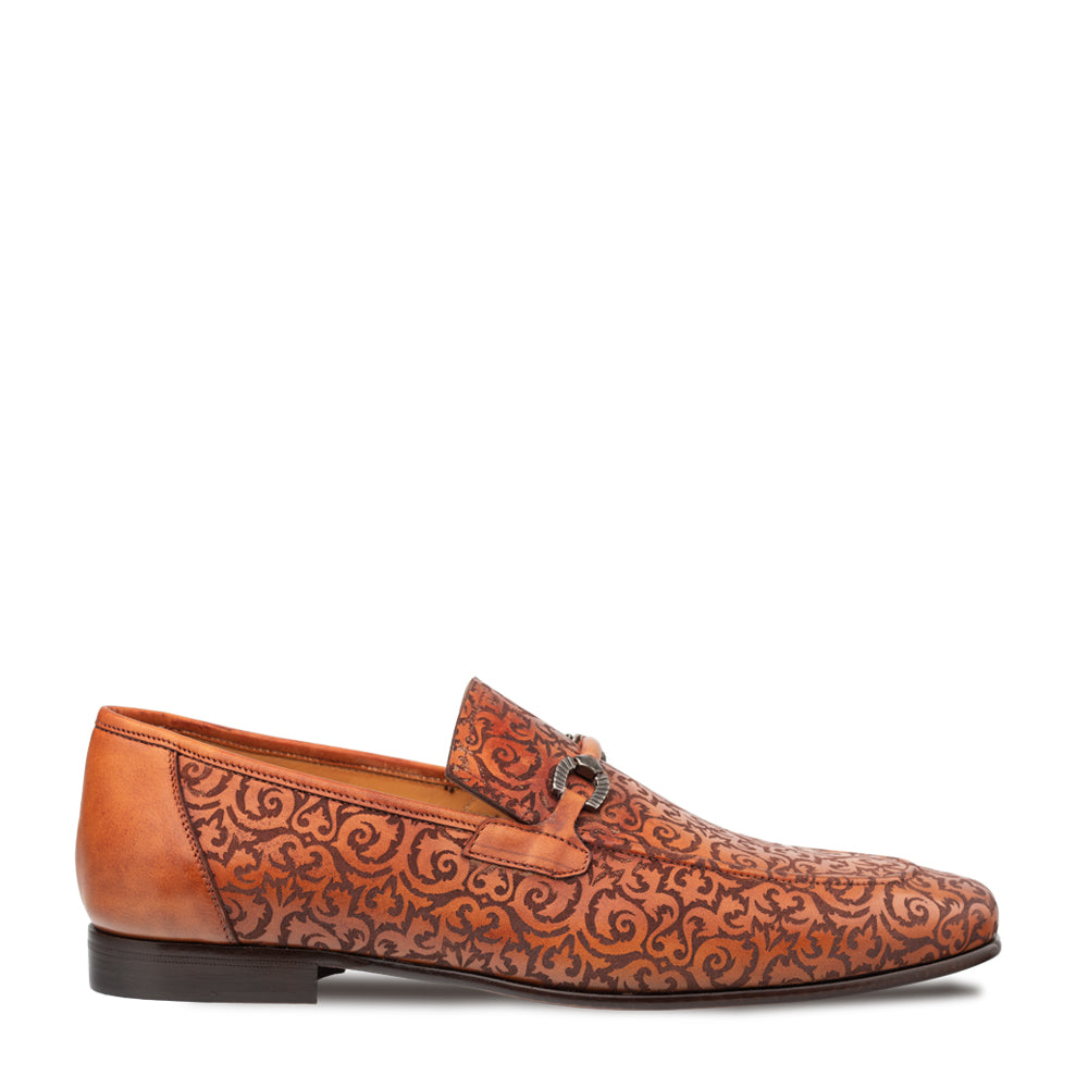 NEW MEZLAN men\'s slip-on loafer in cognac Mezlan Ornament Loafer Cognac - Sherman Brothers Inc main image 3