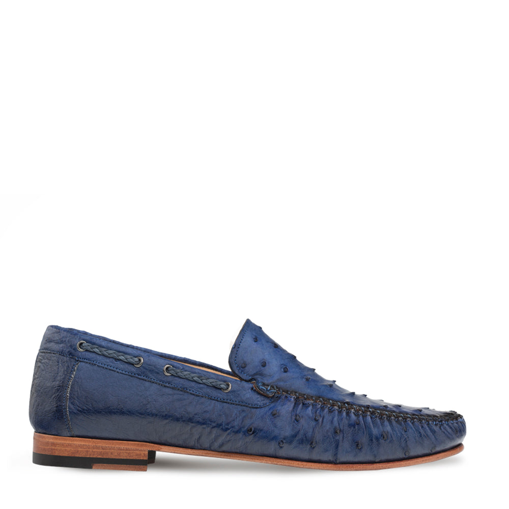 Mezlan Ostrich dress moccasin rx612 Shoes in Jeans