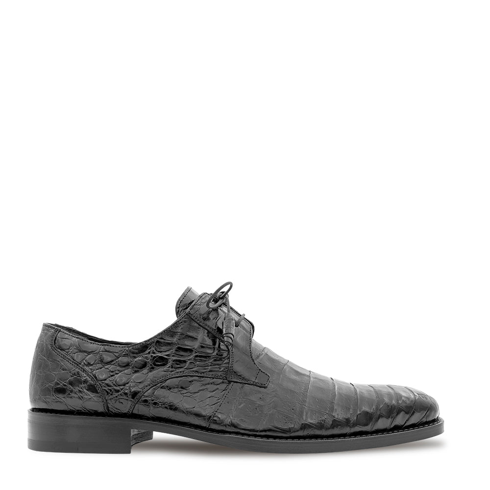 Anderson Black Genuine Crocodile Lace-Up By Mezlan Made In Spain Brand