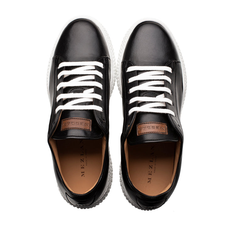 Leather Scallop Sole Sneaker