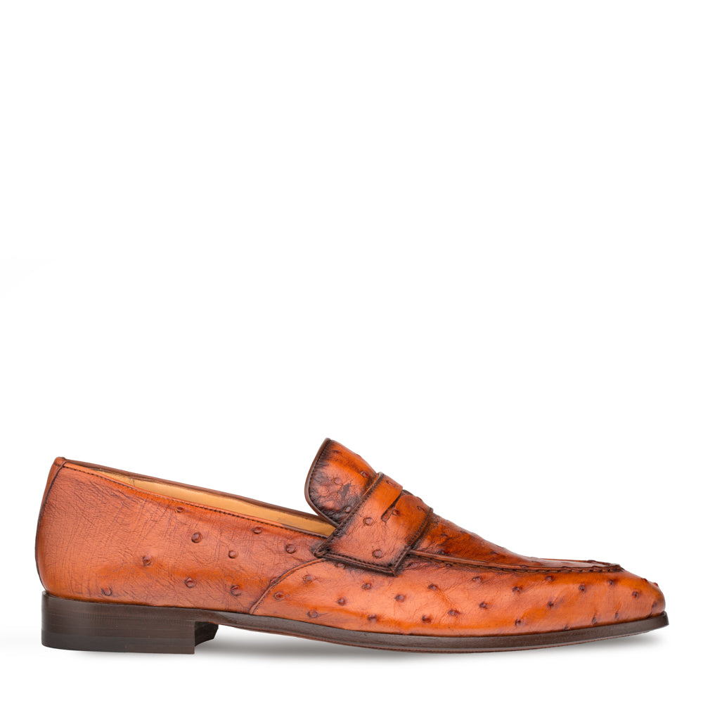 Mezlan platinum ostrich shoes on sale