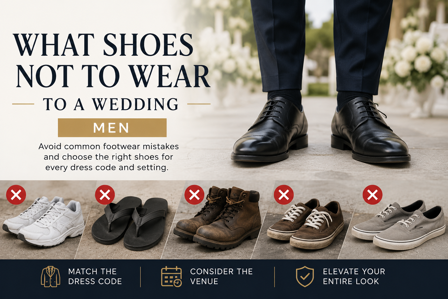What Shoes Not to Wear to a Wedding for Men