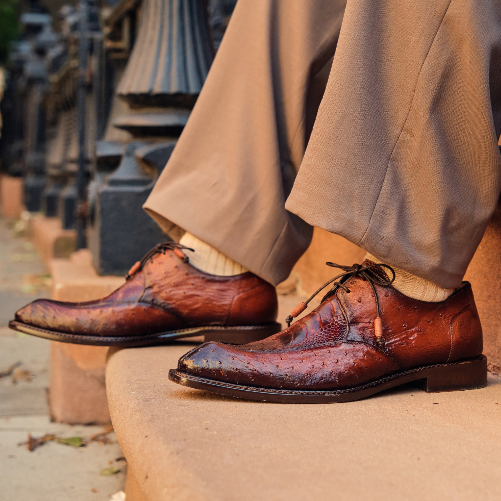 Cerler Ostrich Split Toe Derby