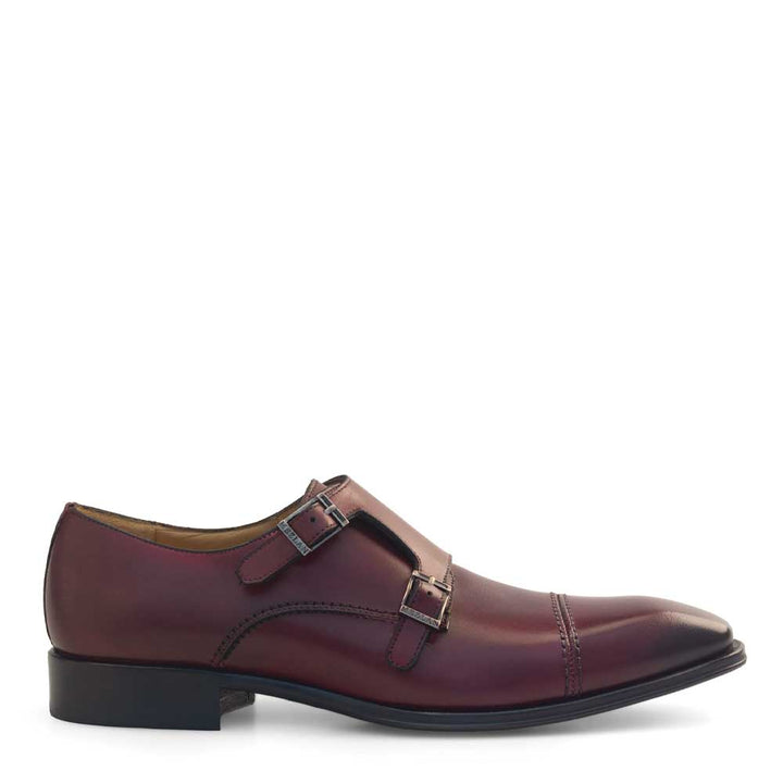 Calf Cap Toe Double Monk Strap