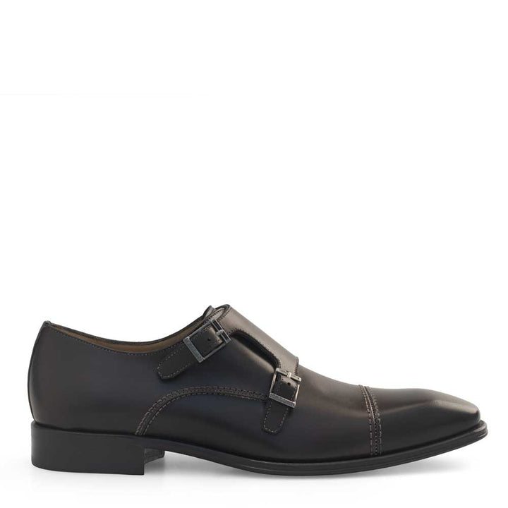 Calf Cap Toe Double Monk Strap