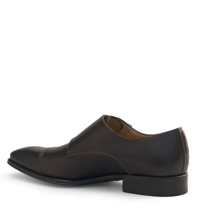 Calf Cap Toe Double Monk Strap