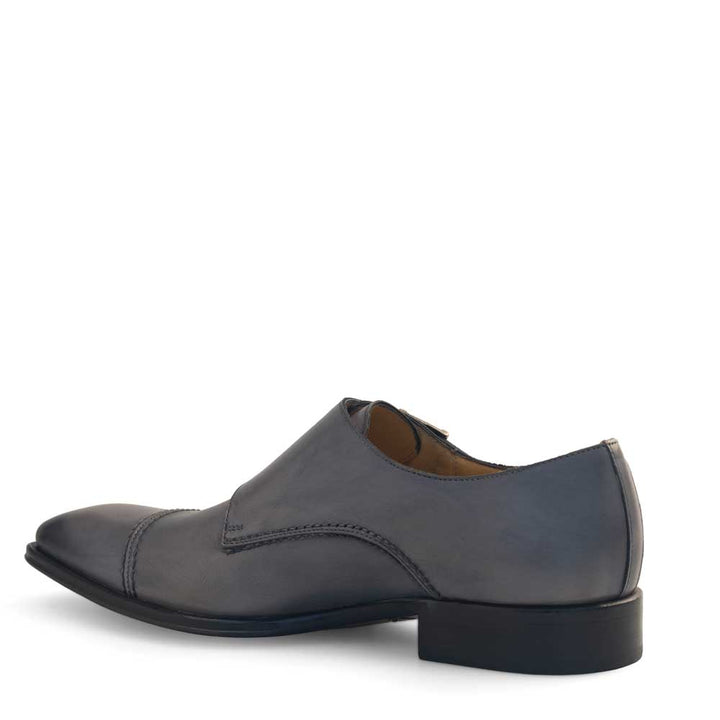 Calf Cap Toe Double Monk Strap