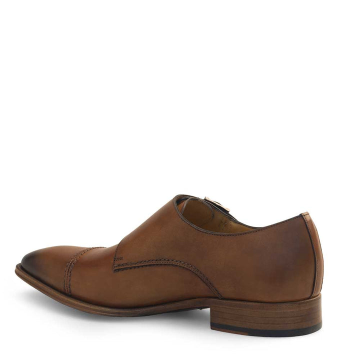 Calf Cap Toe Double Monk Strap