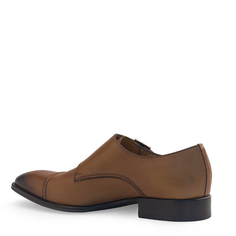 Calf Cap Toe Double Monk Strap