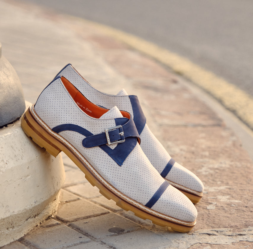 Landing alari suede monkstrap – Mezlan