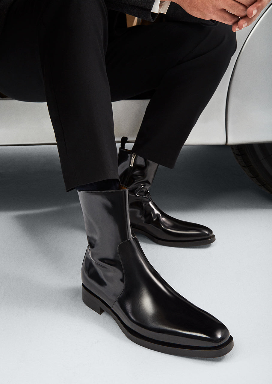 Marques Hi-Shine Leather Boot