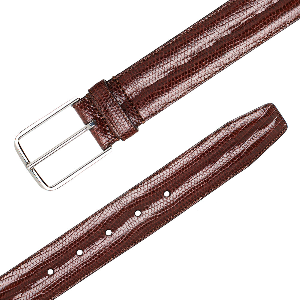 Mezlan Ostrich Leather Belt - Luxurious Italian Craftsmanship