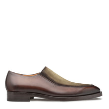 Load image into Gallery viewer, Two-Tone Suede/Leather Slip On
