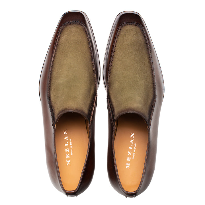Two-Tone Suede/Leather Slip On