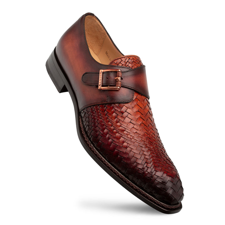 Mezlan Accola Men's Hi-Shine Textured Bone Dress Loafer