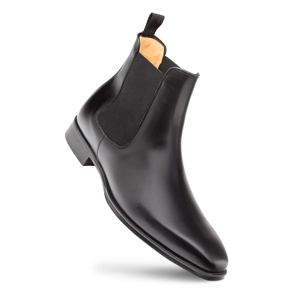 Mezlan Postiano Luxury Men 12 Black Leather Square Toe Chelsea Ankle Dress Boots Mezlan Boots - Mezlan Exotic Boots | MensDesignerShoe.com main image 3