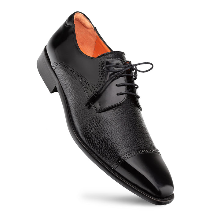 Hi-Shine Calf/Deer Cap Toe Derby