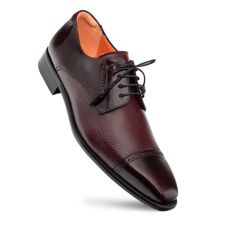 Hi-Shine Calf/Deer Cap Toe Derby