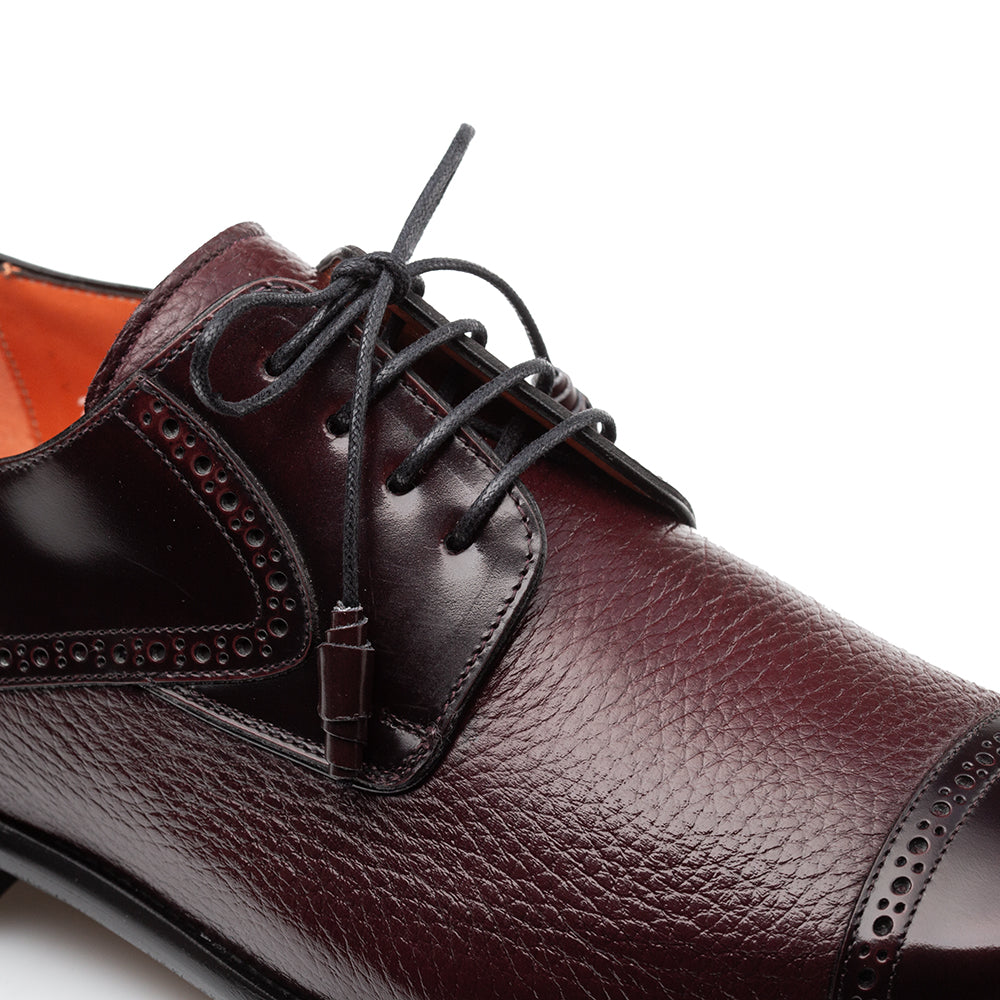 Hi-Shine Calf/Deer Cap Toe Derby