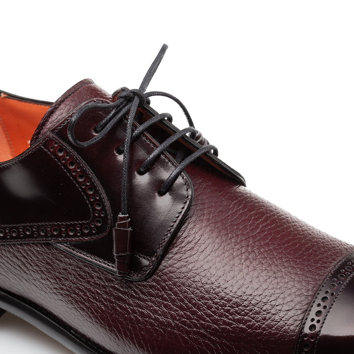 Hi-Shine Calf/Deer Cap Toe Derby