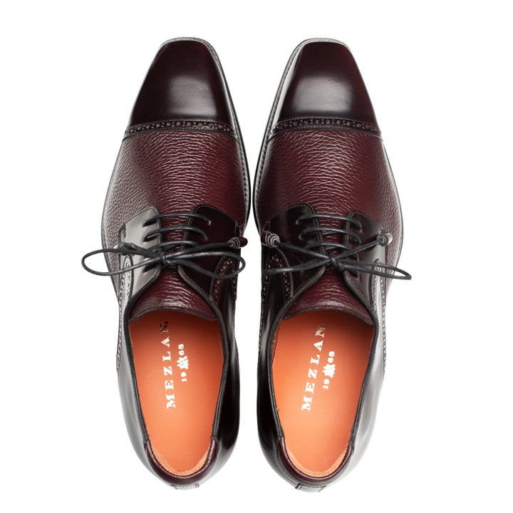 Hi-Shine Calf/Deer Cap Toe Derby
