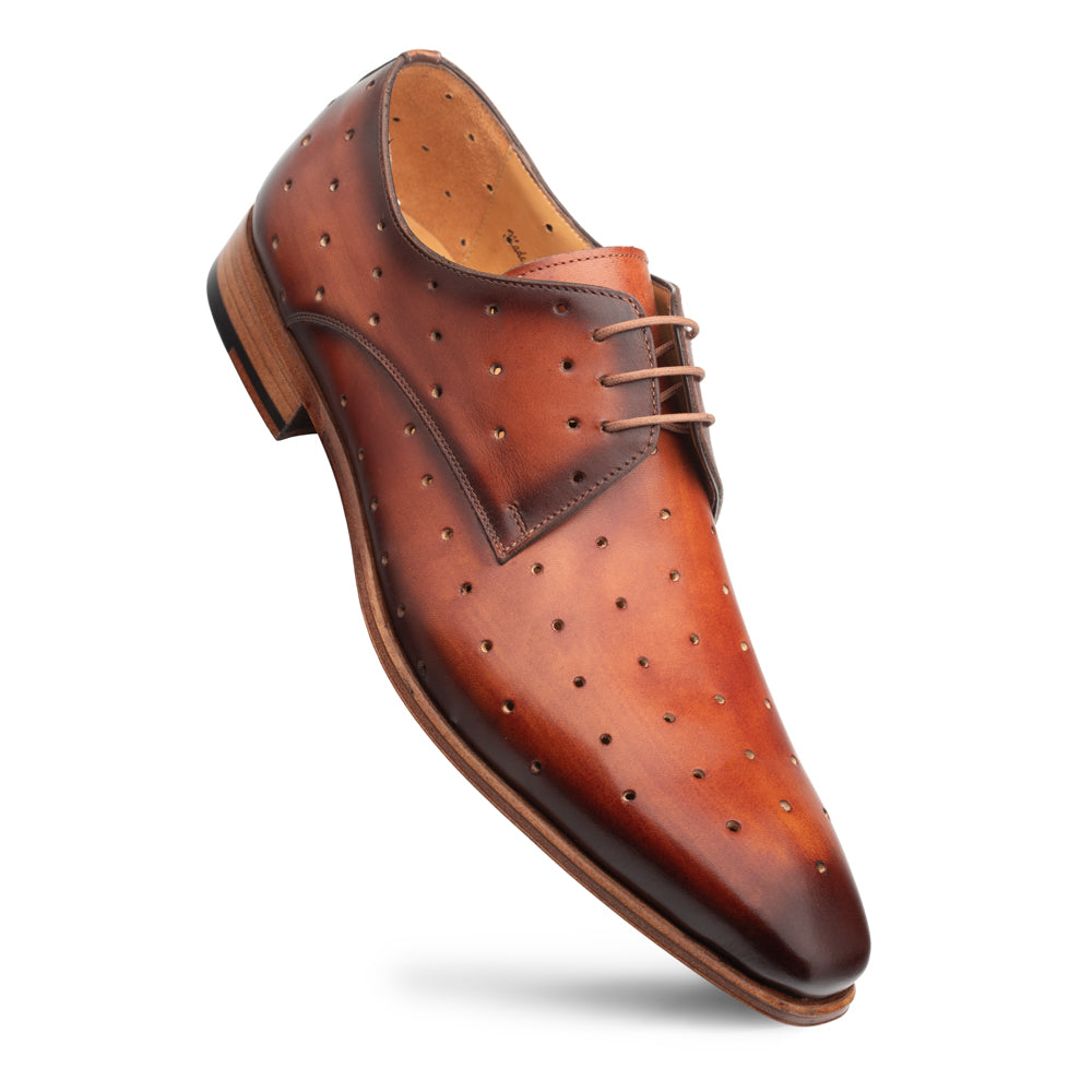 Perforated Plain Toe Lace-Up