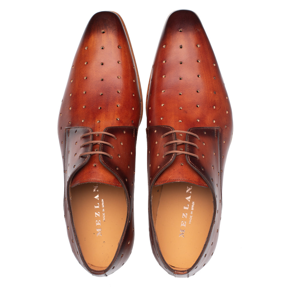 Perforated Plain Toe Lace-Up