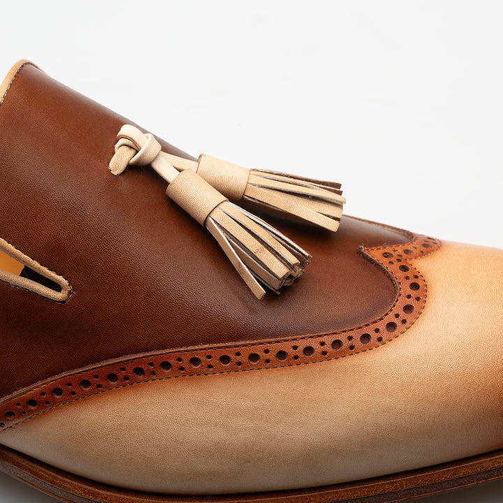 Jucar Two-Tone Tasseled Slip On