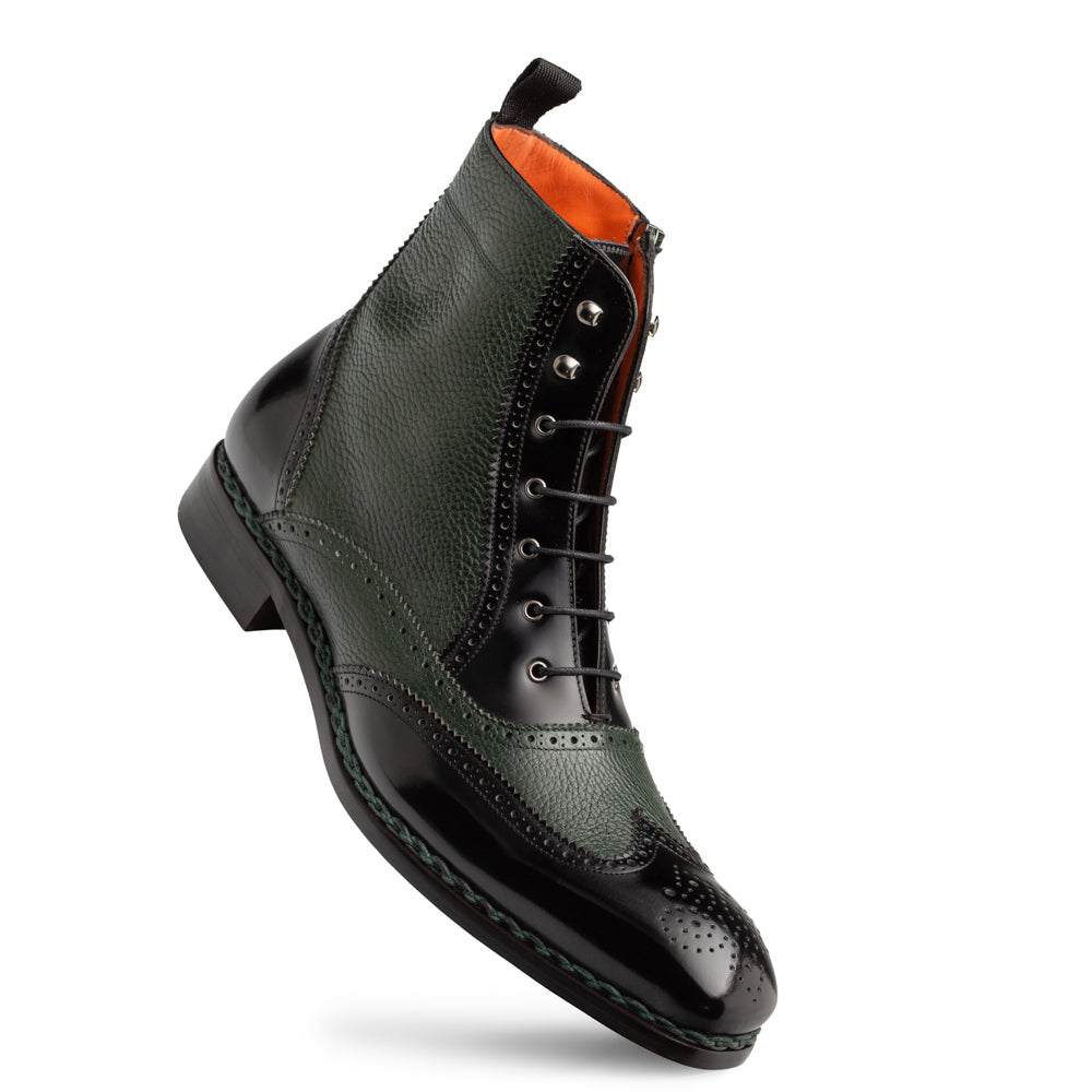 Two-Tone Wing Tip Boot Oxford