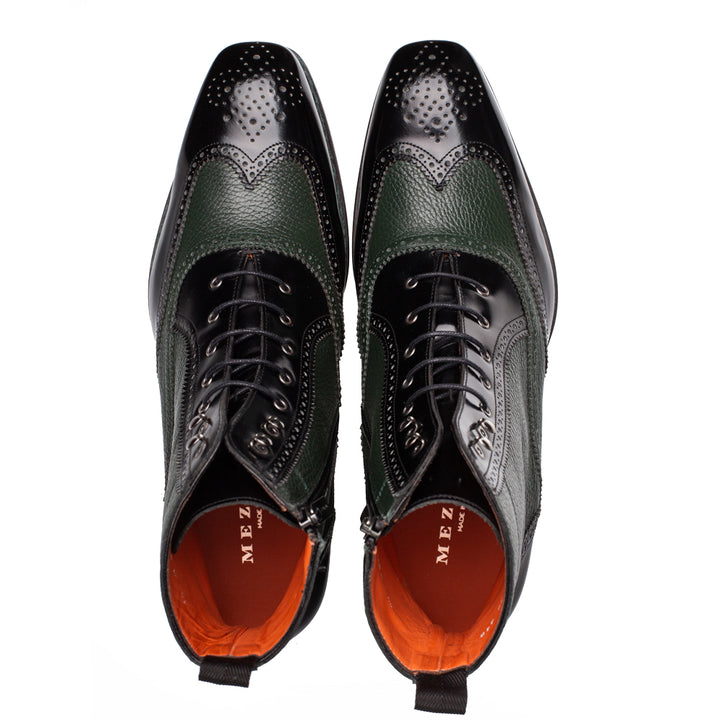 Two-Tone Wing Tip Boot Oxford