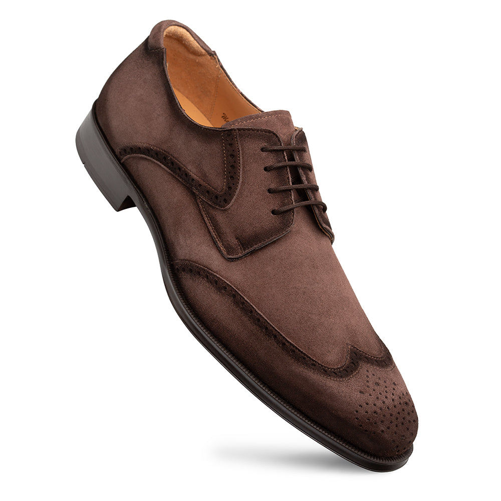 Benante Suede Wing Tip Derby