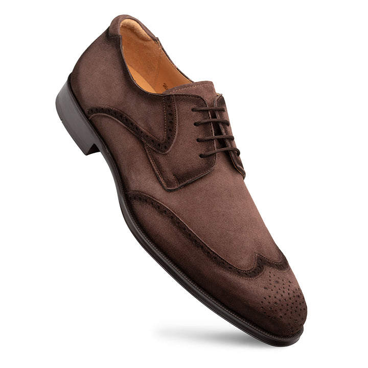 Benante Suede Wing Tip Derby