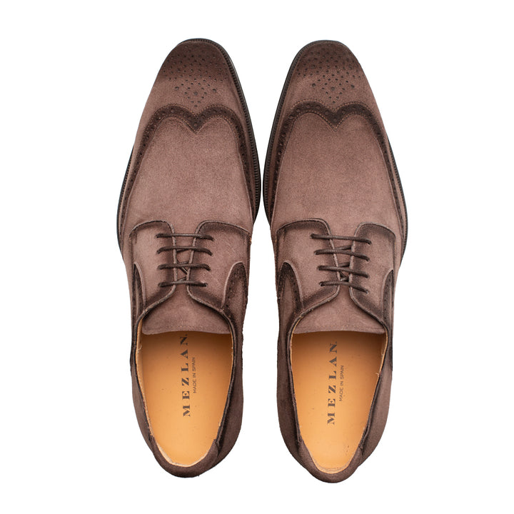Benante Suede Wing Tip Derby