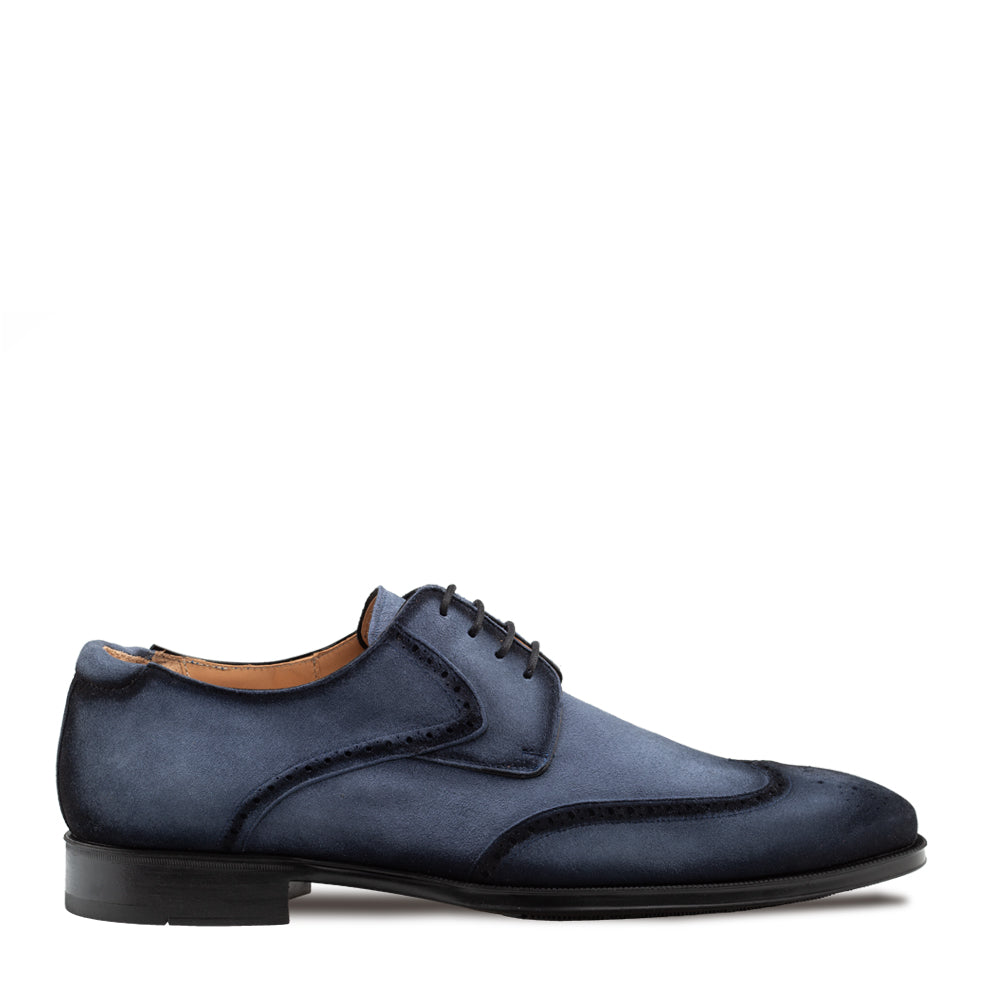 Benante Suede Wing Tip Derby