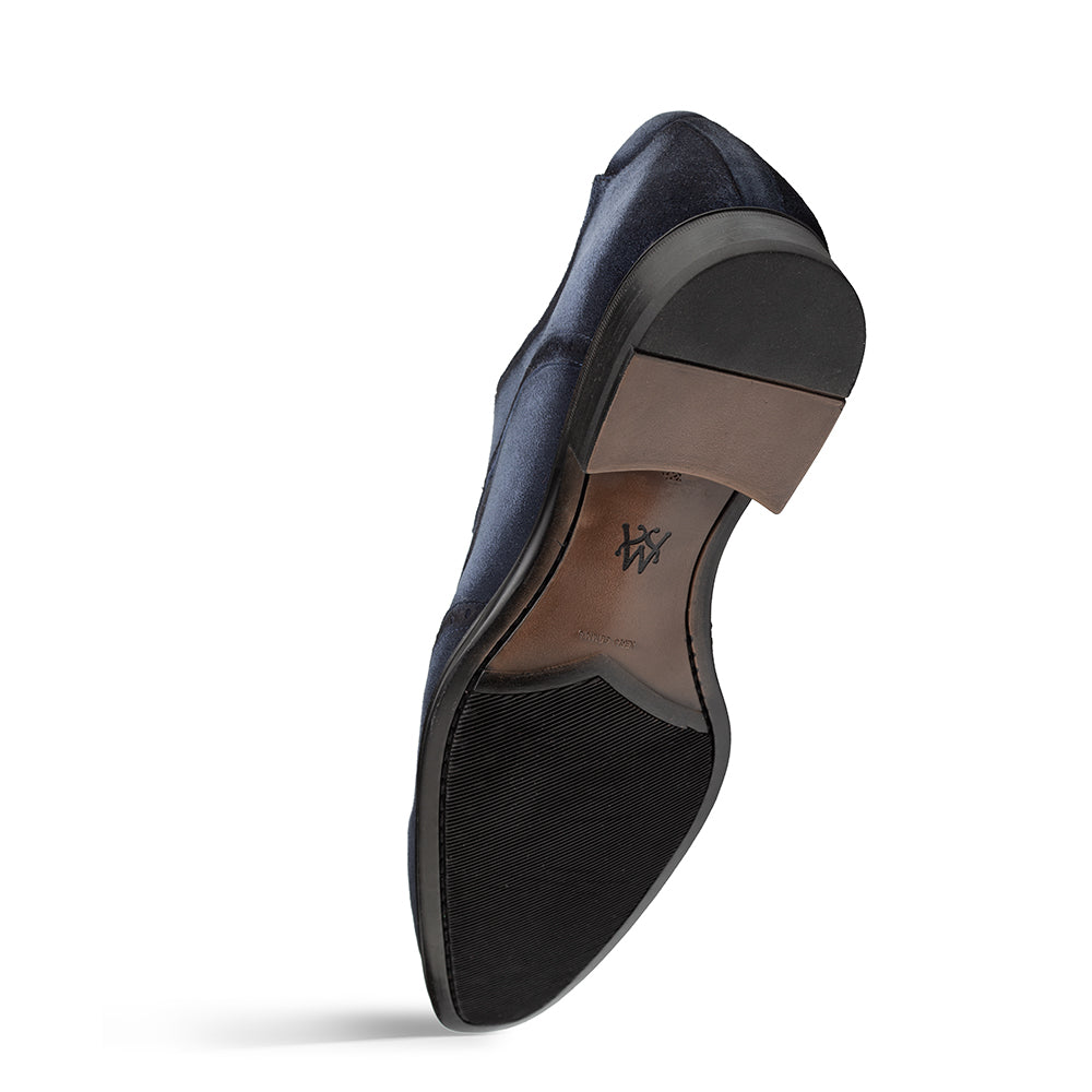 Benante Suede Wing Tip Derby