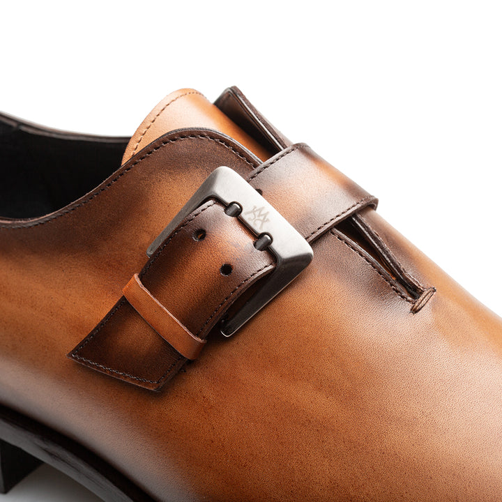 Plain Chiseled Toe Monk Strap