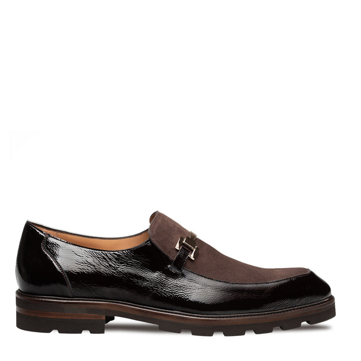 Valone Hi-Shine/Suede Lug Slip On