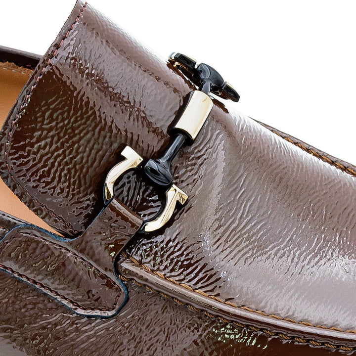 Shiny Calf Ornament Loafer