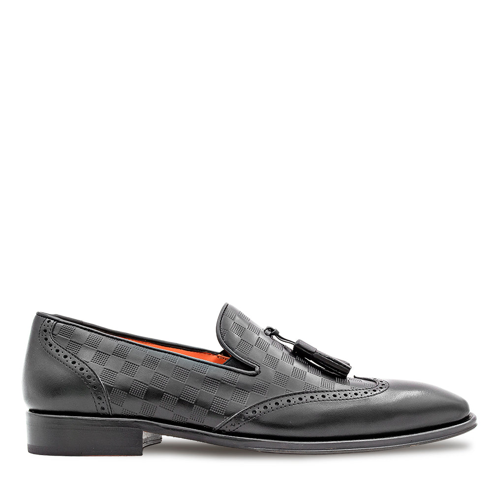 Embossed Tassel Slip On
