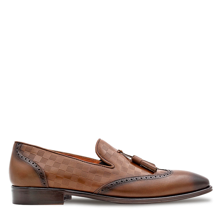 Embossed Tassel Slip On