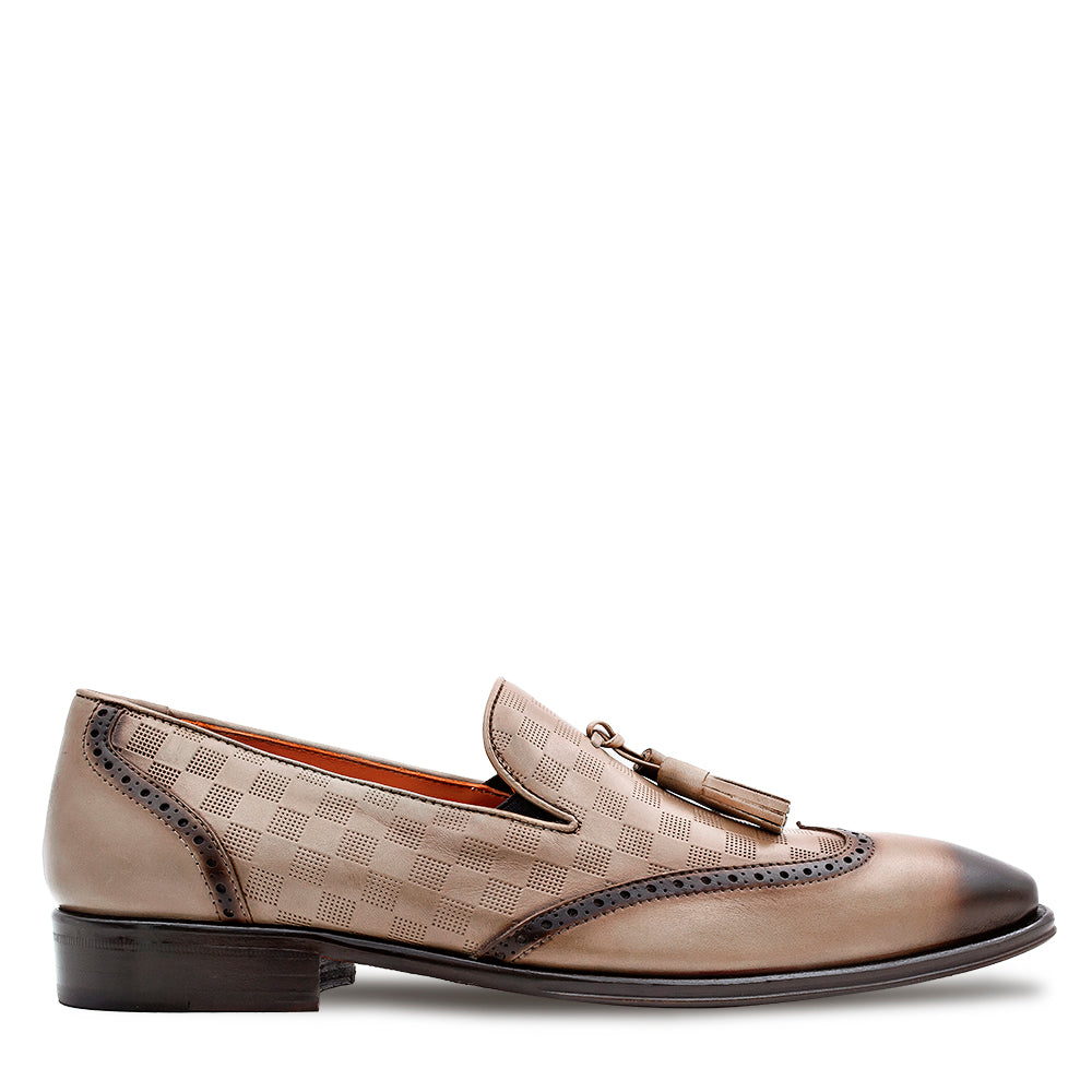 Embossed Tassel Slip On