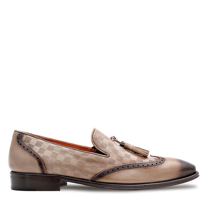 Embossed Tassel Slip On