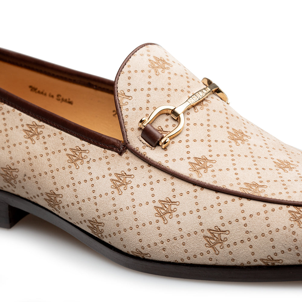 Printed Suede Ornament Loafer