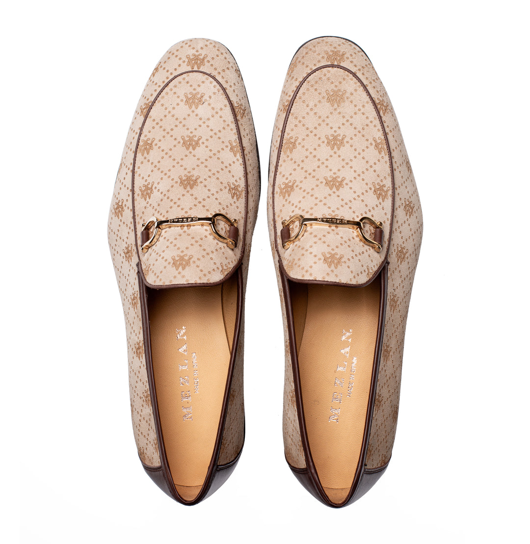 Printed Suede Ornament Loafer