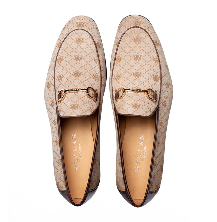Printed Suede Ornament Loafer