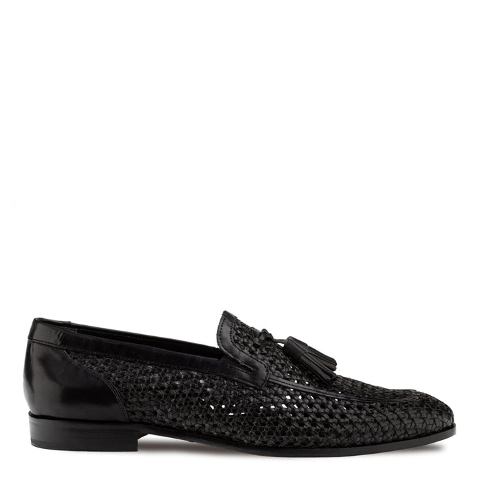 Woven Tassel Leather Loafer