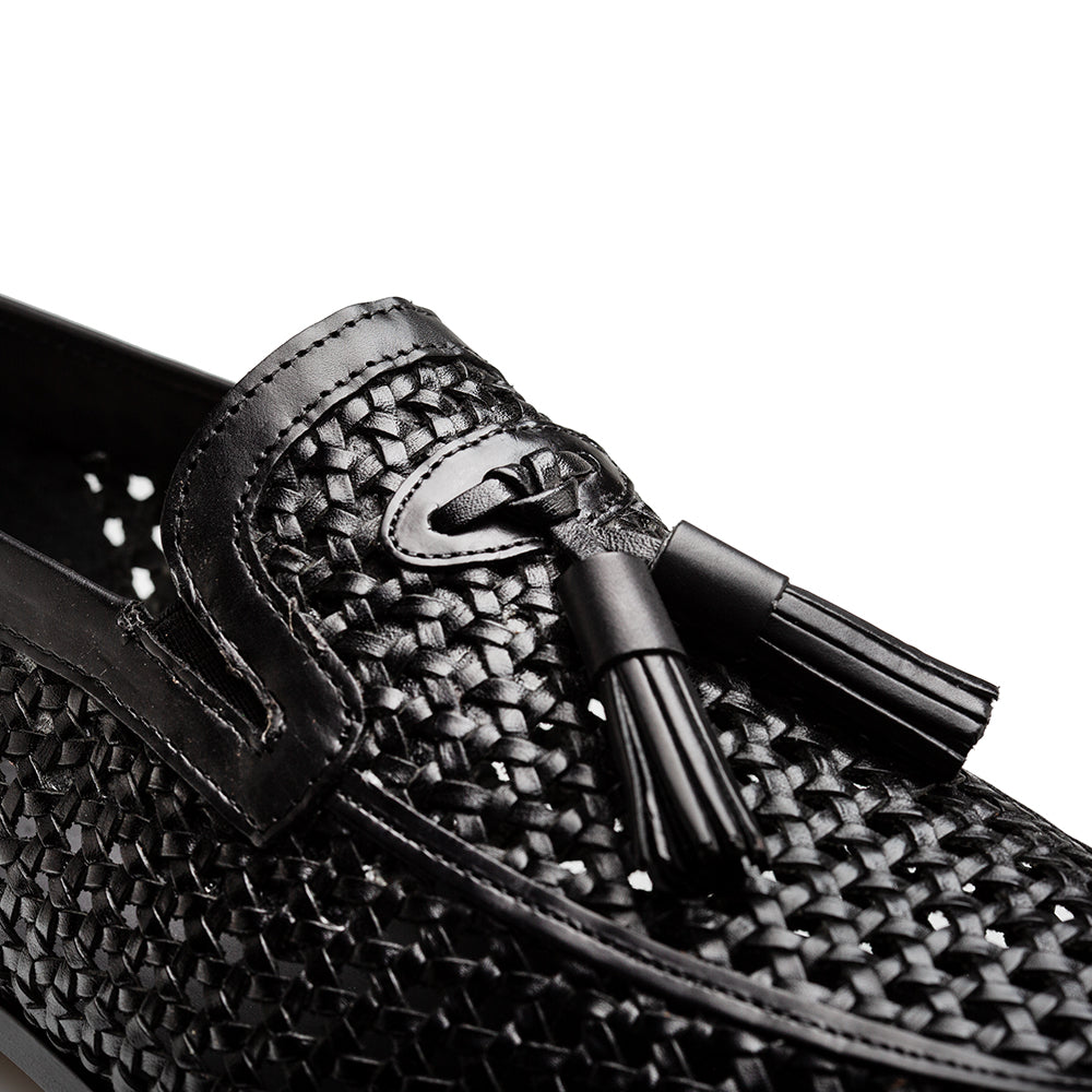 Woven Tassel Leather Loafer