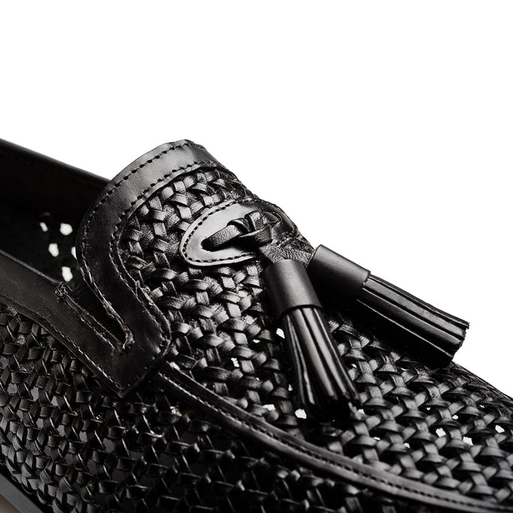 Woven Tassel Leather Loafer
