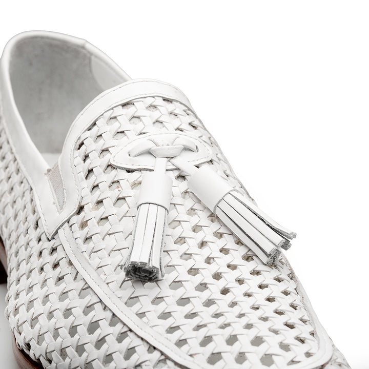 Woven Tassel Leather Loafer