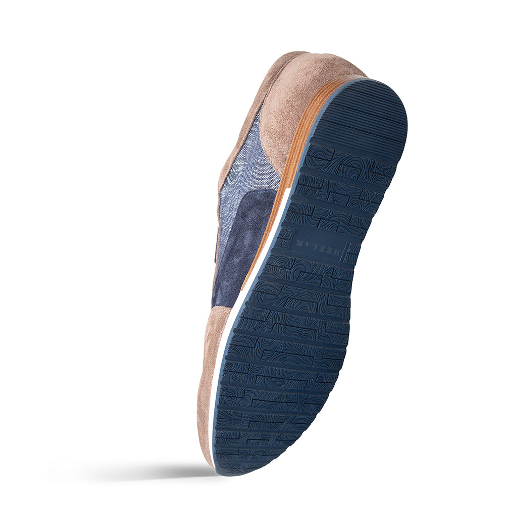 Caleta Suede/Linen Sneaker – Mezlan